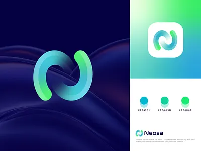 Modern N letter logo Design branding branding identity company logo endless logo infinity logo loading logo logo logo creator logo designer logo identity loop logo mark symbol identity modern logo monogram logo n letter n logo print round logo tech logo technology logo