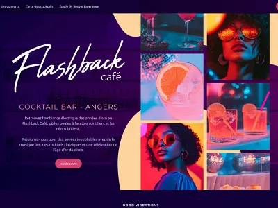 Flashback café branding design graphic design logo typography ui ux website