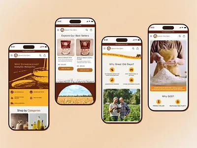Mobile experience UI for Great Old Days aboxagency app mockup mobile design mobile mockup mobile ui mobile view multi device responsive responsive web ui design uiux uxdesign website design website ui