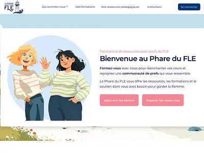 Le Phare du FLE branding design graphic design illustration logo typography ui ux vector website