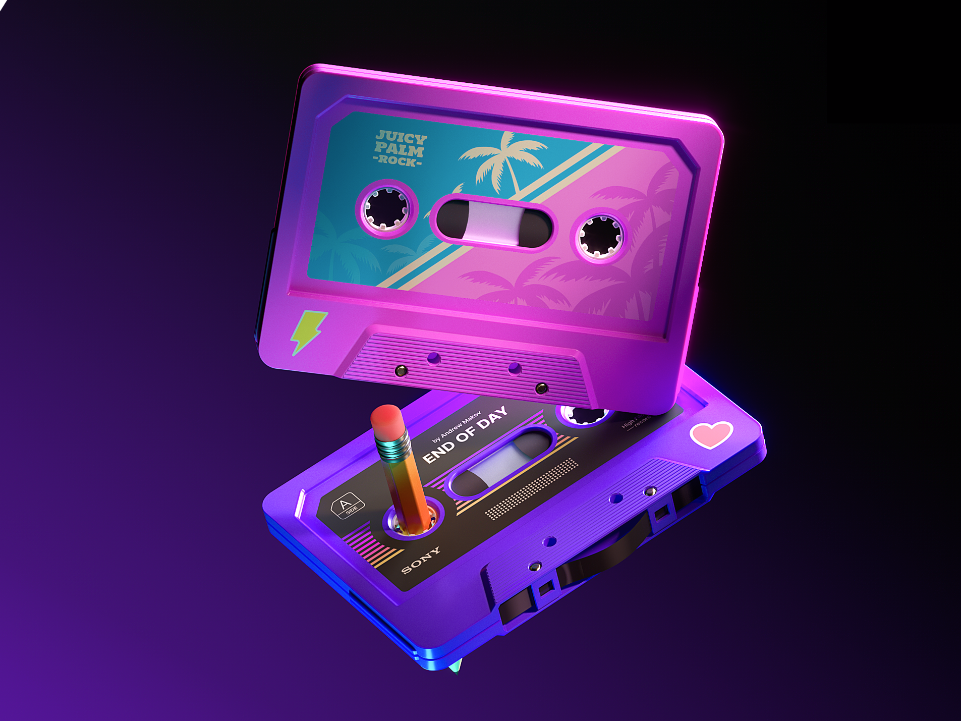 Old but gold 3d art c4d cassette corona render design illustration illustrations old