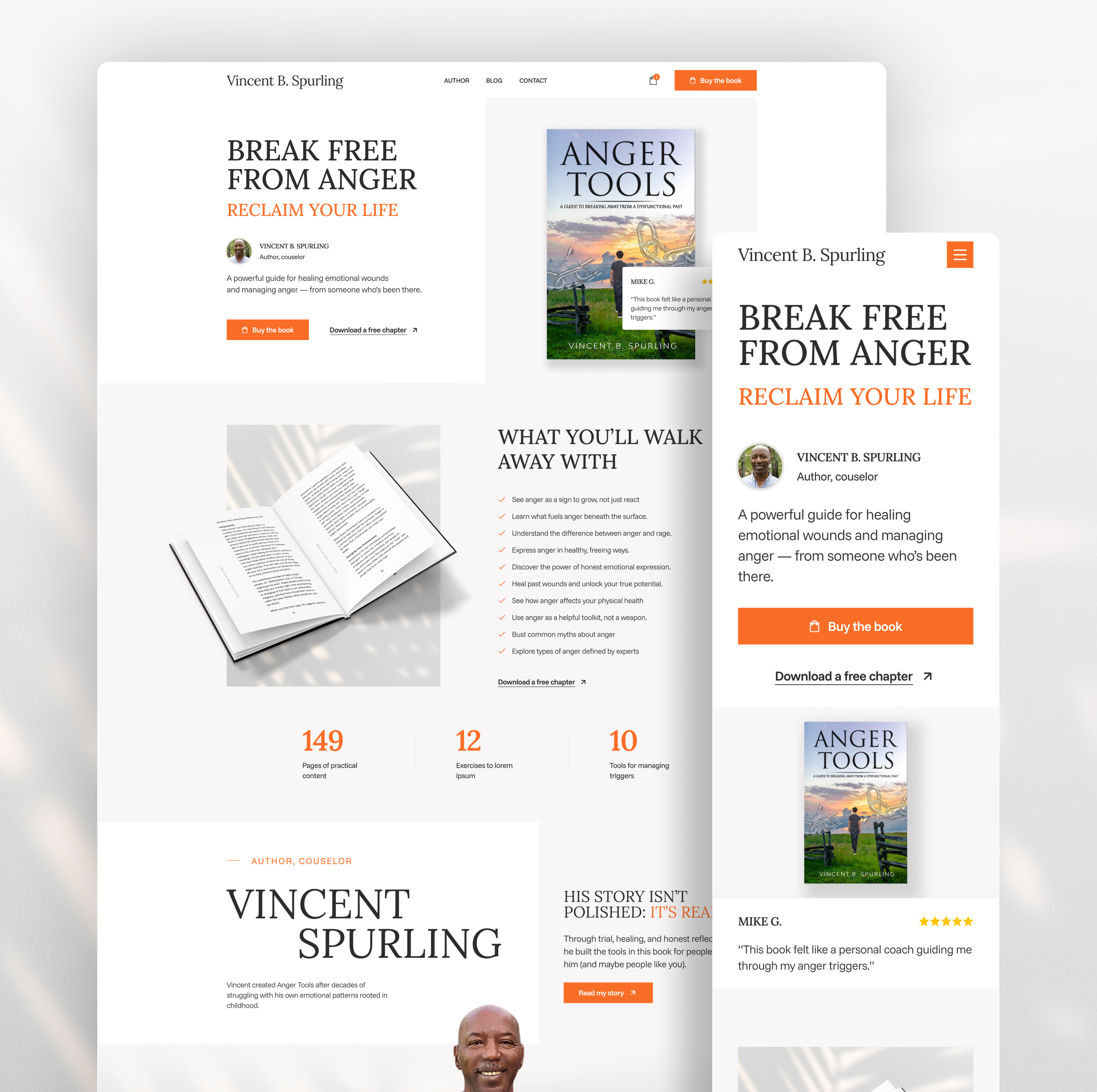 Anger Tools Book author website book website brand website clean design conversion design creative direction digital experience landing page minimal design modern website personal brand psychology website responsive design typography ui design ux design web design web development website design wordpress