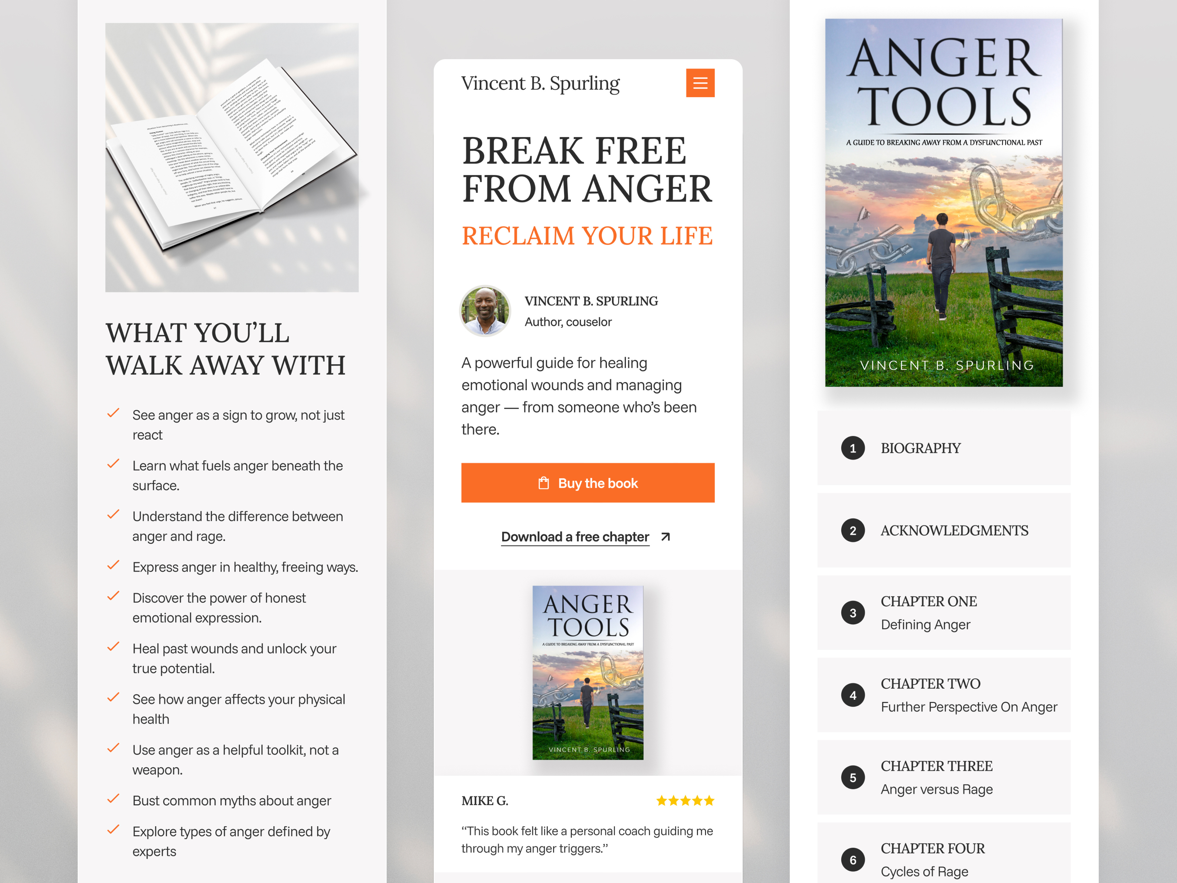 Anger Tools Book author website book website brand website clean design conversion design creative direction digital experience landing page minimal design modern website personal brand psychology website responsive design typography ui design ux design web design web development website design wordpress