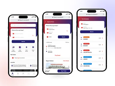 Commuter Train Schedule Tracker App - C Access Redesign app design mobile redesign schedule tracker tracker train train schedule ui uidesign uiux