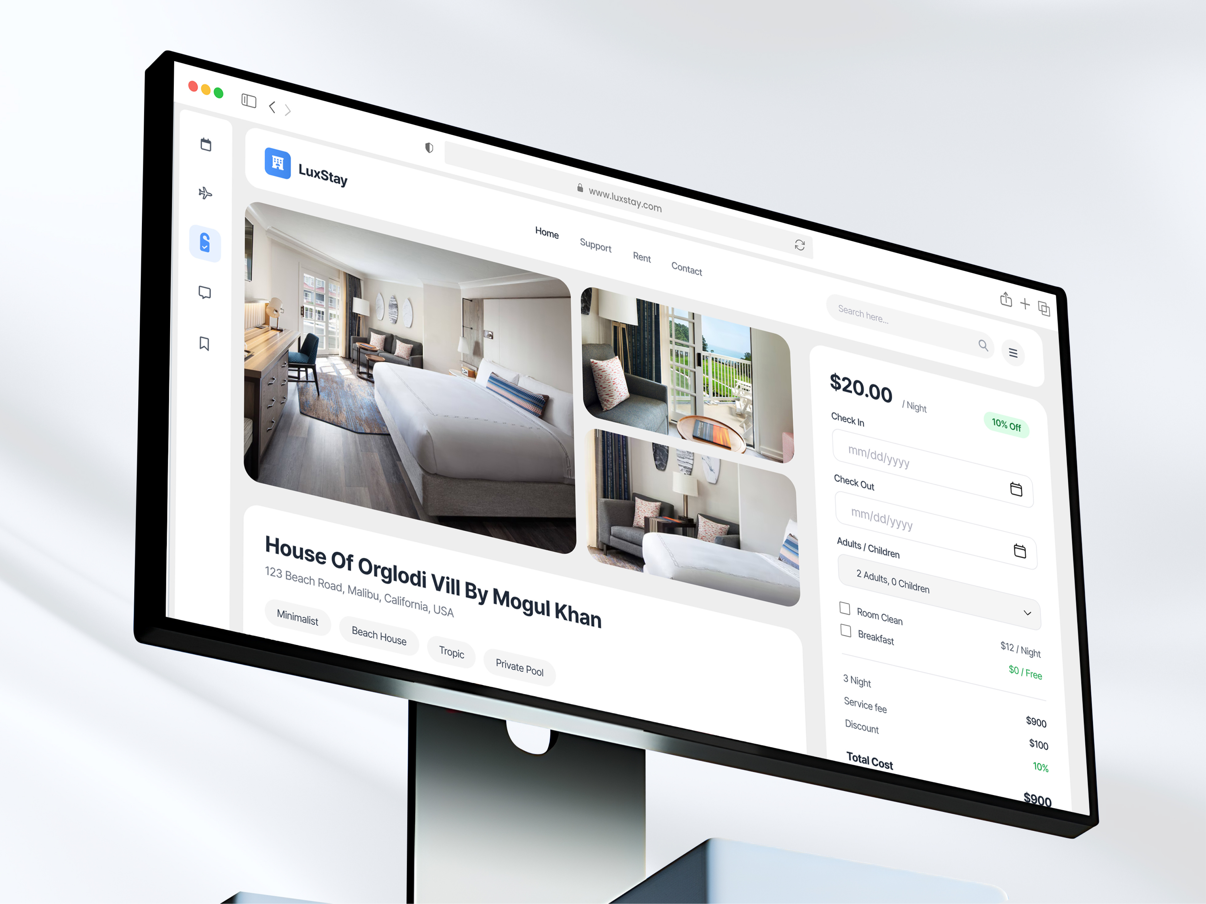 Hotel Booking Management Software - Dashboard Design admin panel analytics booking dashboard booking platform dashboard data visualization hotel booking hotel booking dashboard interface luxury hotel modern ui product design rental dashboard saas saas dashboard service software startup ux design web app