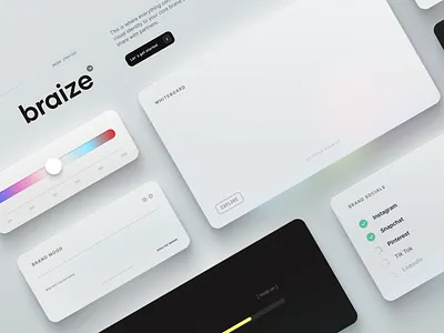 braize UI brand strategy app brand tool branding screen design ui design visual design