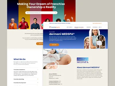 Franchise Broker Website art direction creative design ui ux website