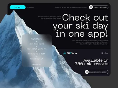 Ski&Snow Web App app branding design graphic design illustration logo typography ui ux vector