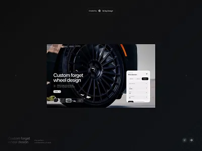 Premium Automotive Landing Page 3d automotive car catalog checkout dark theme ecommerce fashion grid landing page luxury online store premium product page search shop web design wheels