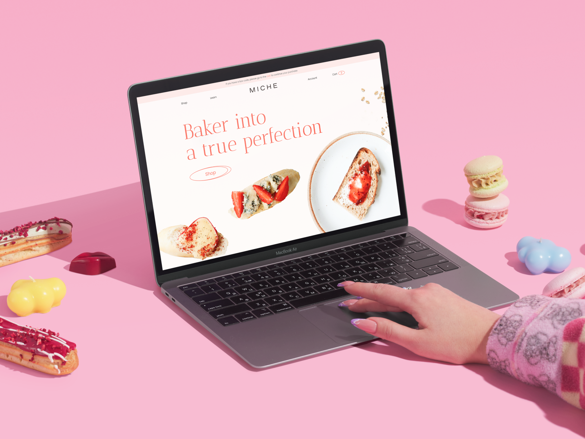 MICHE Bakery — E-commerce Web Design design ecommerce figma ui ui design uiux design user experience user experience design user interface user interface design ux ux design web design