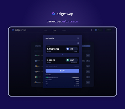 edgeSwap - Crypto DEX UI/UX Design