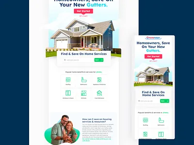 Home Services Lead Aggregator brand design landing page performance marketing product design ui user experience