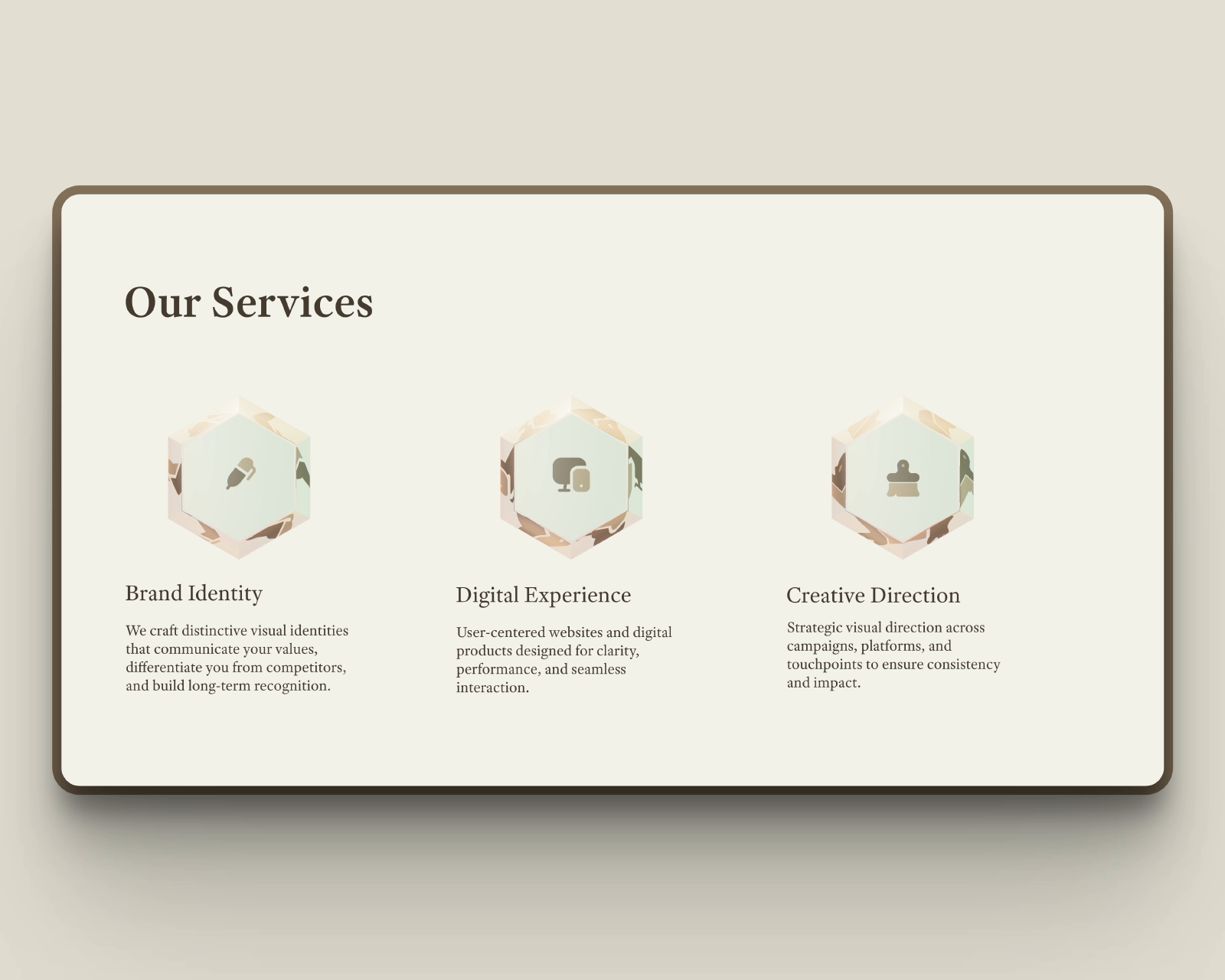 Our services UI - (Spline Hana)