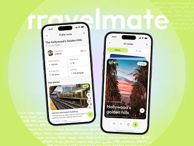 Trip Planner App Design - TravelMate ai assistant creative mobile app guide page mobile app design mobile app ui mobile landing page mobile ui design mobile website phenomenon studio road trip graphic tourism website travel agency website travel dashboard travel icon travel itinerary travel landing page travel logo travel website trip planner app ui style guide