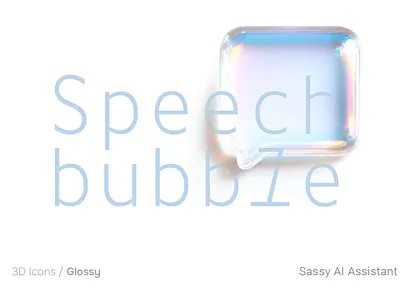 Sassy AI Assistant (Voice UI) 3d 3d icons after effects ai design app design conversational ui experimental design futuristic ui generative ai glassmorphism holographic interaction design interface design iridescent midjourney minimal ui motion design ui design ux design voice ui