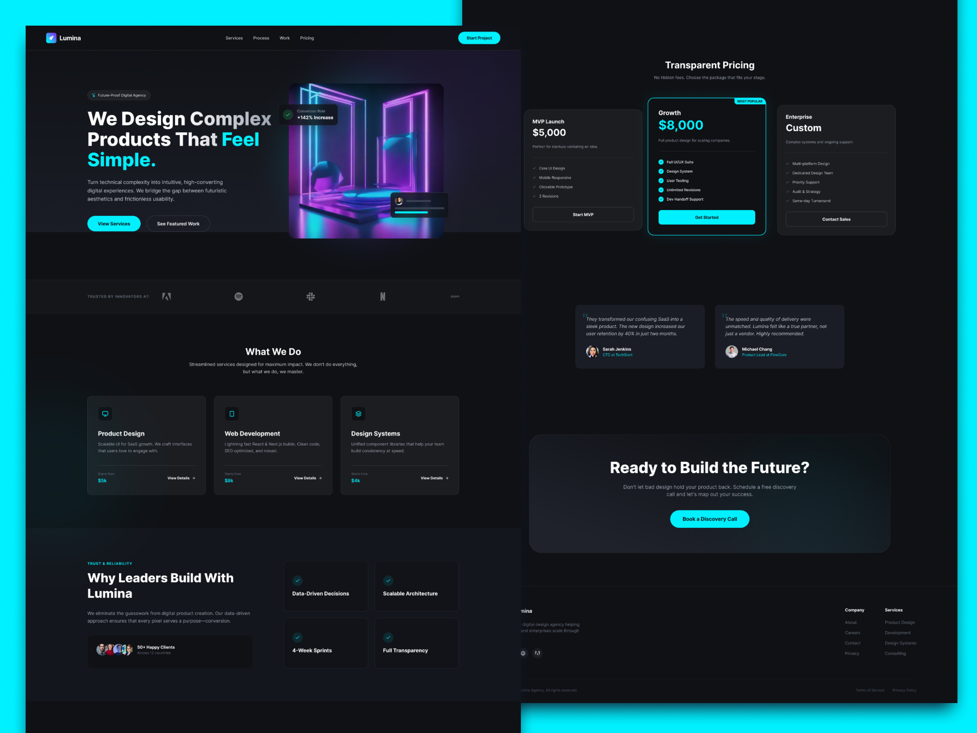 Premium Dark-Mode UI for SaaS & Product Design