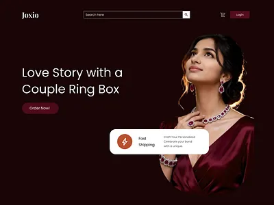 Joxio jewelry Landing Page Hero Section figma hero landing page section uiux user interface experience web design website ui design