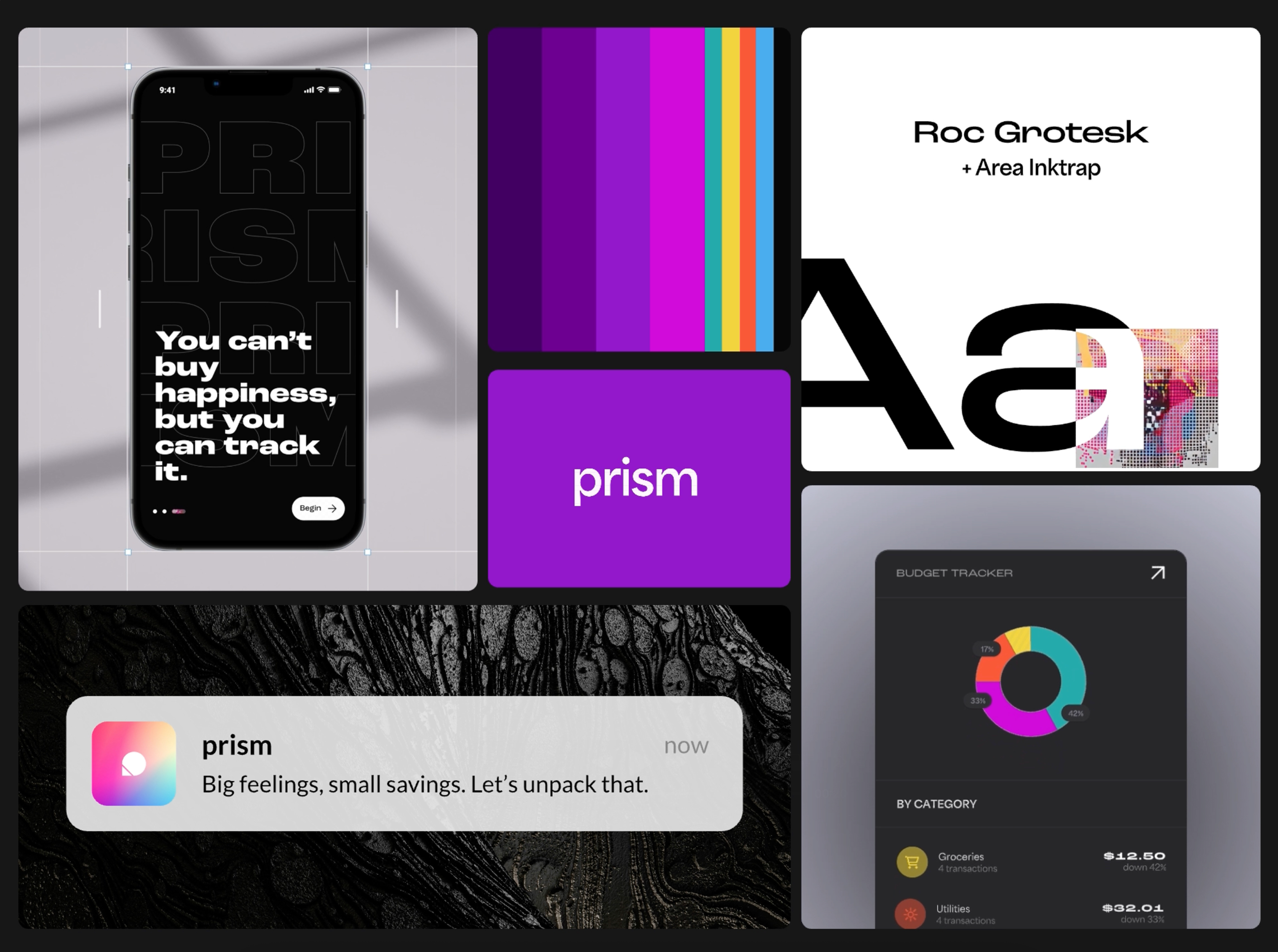 Prism - Brand animation branding logo design mobile app motion design native app personal finanace product design typography ui ux visual design