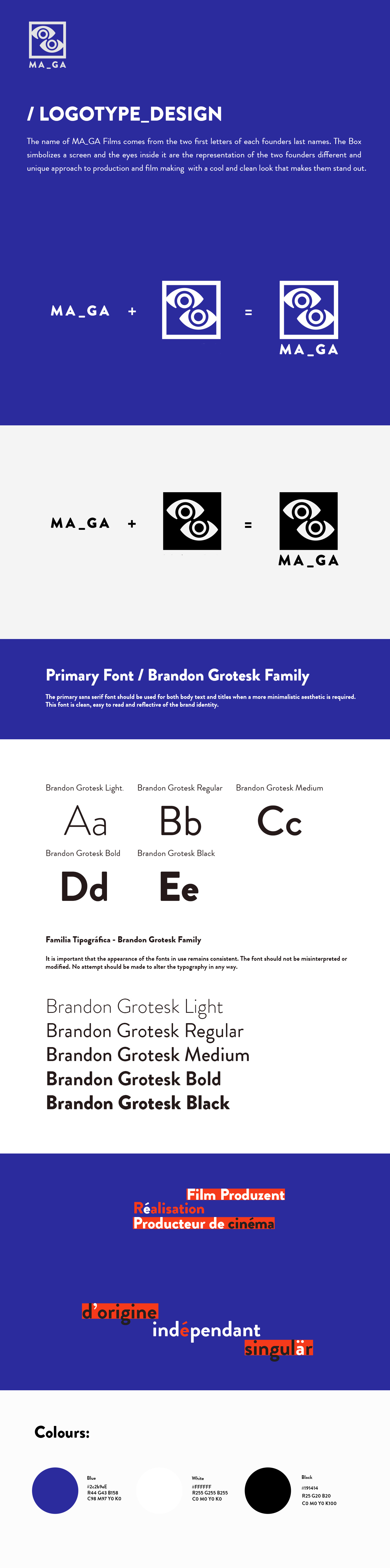 MA_GA Logotype Design 2d branding chile color palette film graphic design logo typography visual identity visual system