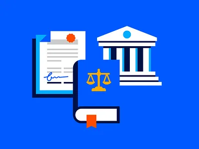 legal stuff contract court icon illustration law lawyer legal