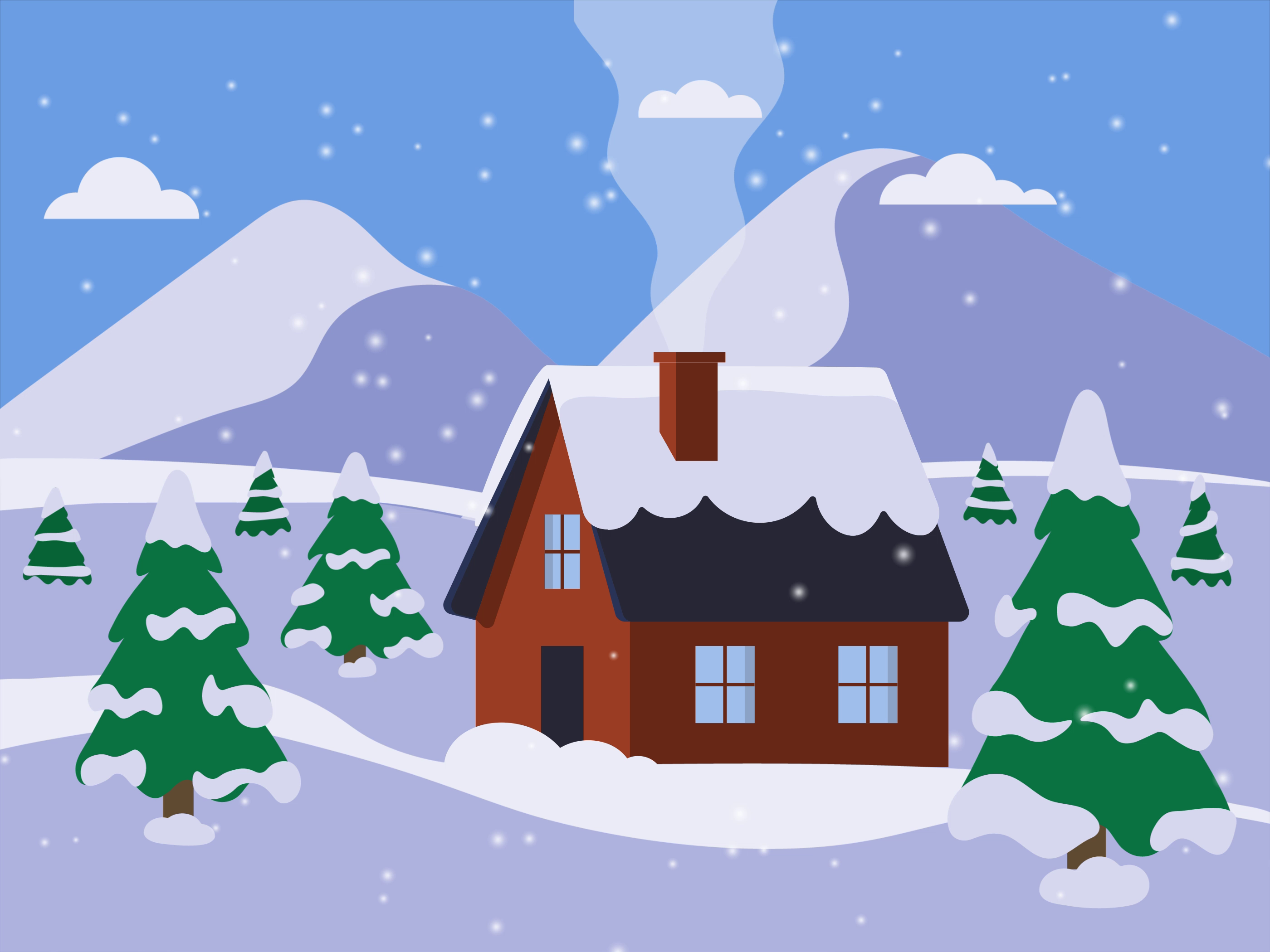 Winter Landscape Animated