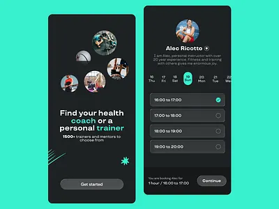 Personal Instructor App app app design design ui ui ux design ui design ux