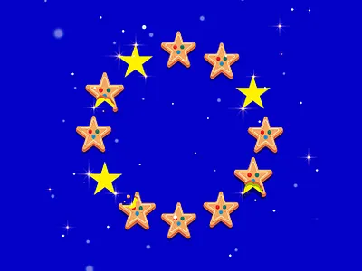 EU christmas wishes 2024 branding graphic design
