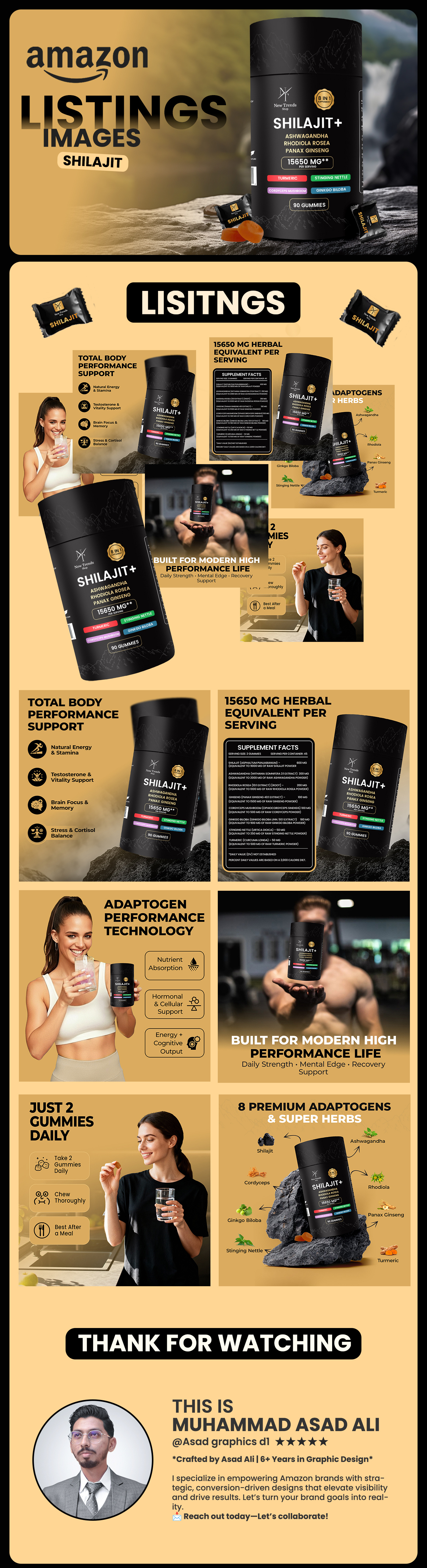 Example of Amazon Listings Deign For Supplements 