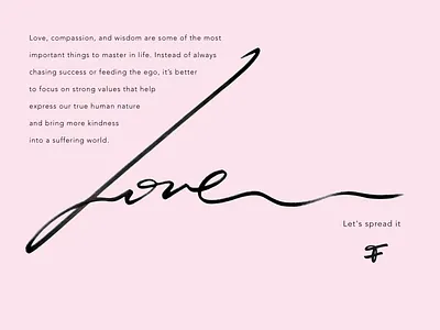 Love: calligraphy art authentic branding calligraphy custom flowing free handlettering handwritten lettering logo love script signature type unique
