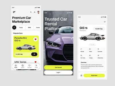 Car Rental Mobile App UI Design android app app ui app ui ux app ux book a car car car booking car booking app car rental car ui ios ios app iphoe mobile mobile app rent a car rental rental services