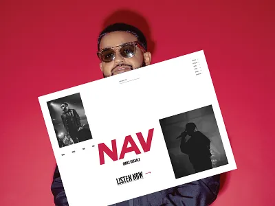 Hero Section- NAV art directed branding design editorial design graphic design hero section illustration music ui musician nav ui user interface web design
