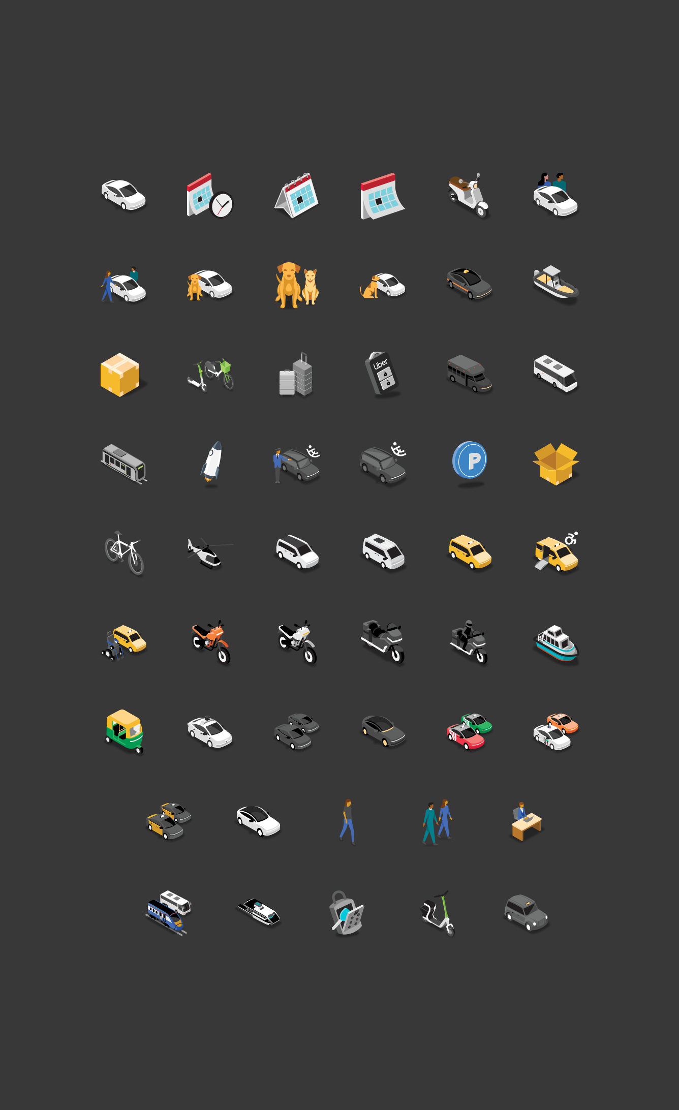 Uber UX Icon Design branding icons illustration logo ux