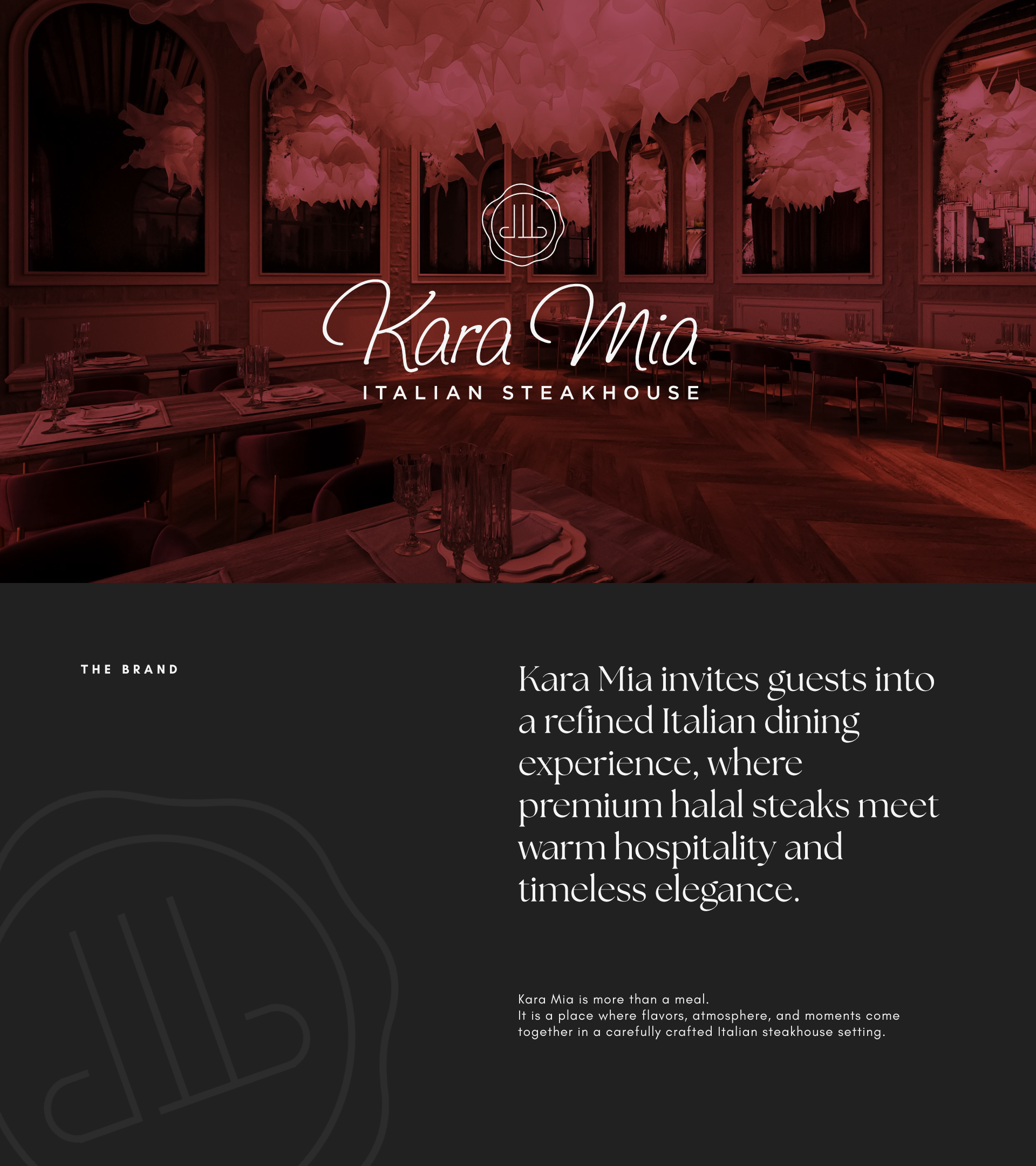 Italian Steakhouse Social Media Creative Strategy brand branding design graphic logo marketing motion post reels restaurant social media strategic typography ui