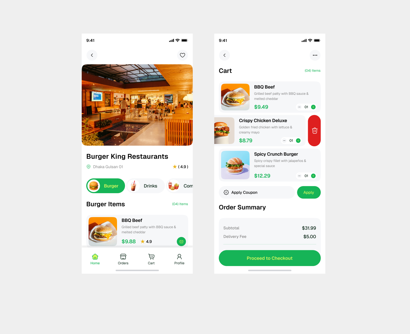 Food Delivery App Design app app design app ui ux design checkout create order dashboard delivery app food delivery food delivery app mobile delivery app order delivery order food order summary pizza delivery product ui ux
