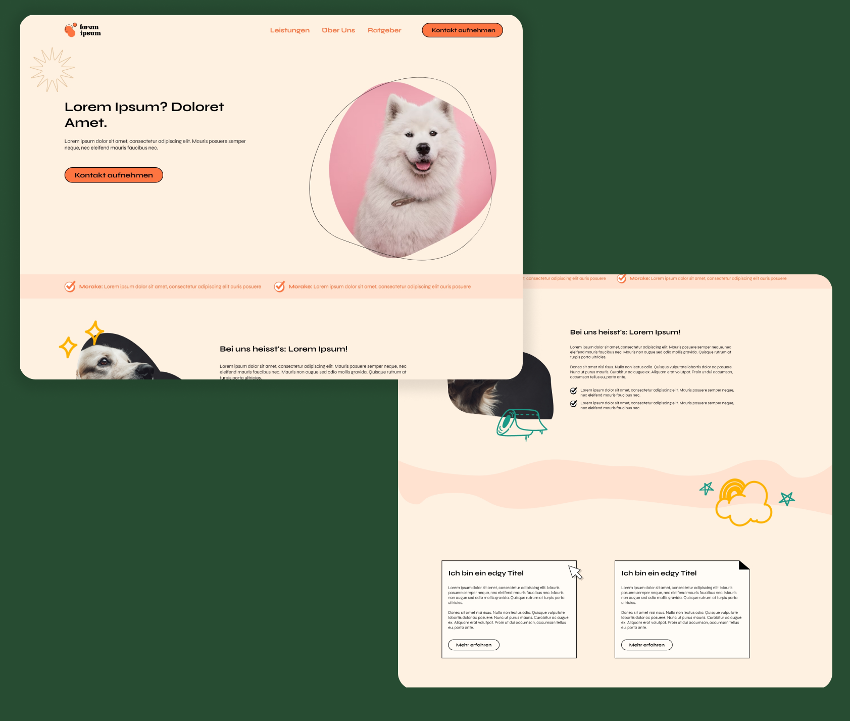 Example of Retro meets Modern: Fresh webdesign with graffiti-style doodles