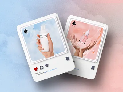Skincare Social Media Designs beauty campaign beauty post branding cosmetic design creative ads digital marketing graphic design instagram post minimal design pastel aesthetic product advertising serum packaging skincare branding social media design