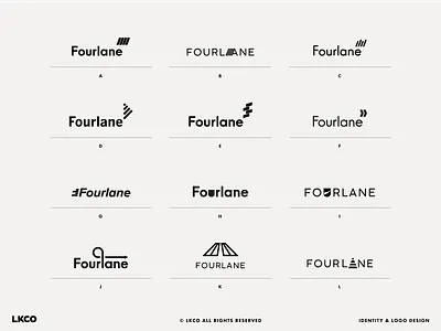 Fourlane Logo & Brand Identity Design — Concepts