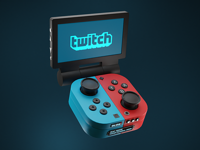 Nintendo Twitch Streamer Gadget 3d 3dart 4rmvn blender concept illustration