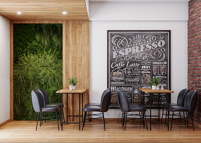 Café 3d animation art branding design graphic design illustration interior logo minimal motion graphics sujoybera ui vector