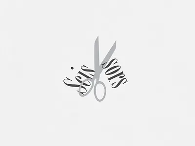 Scissors | Typographical Poster font graphics illustration letters poster serif simple text typography word
