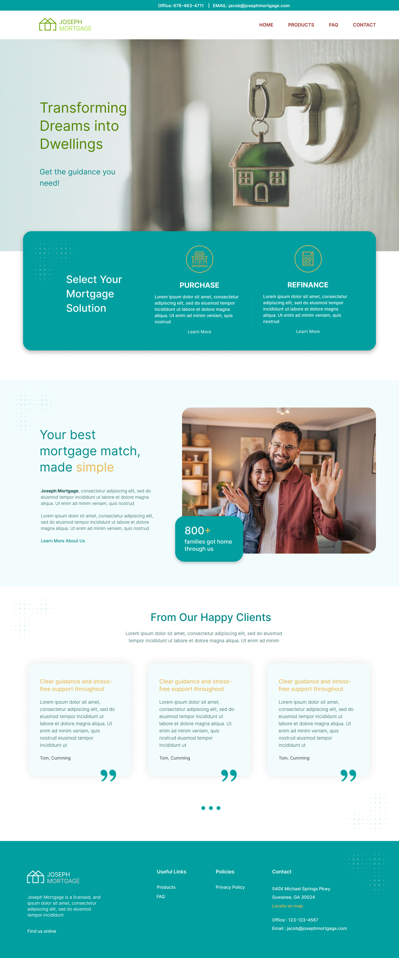 Mortgage Website graphic design mortgage typography ui ux