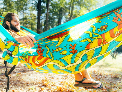 Eno Hammock | Vibrant Earth Illustration