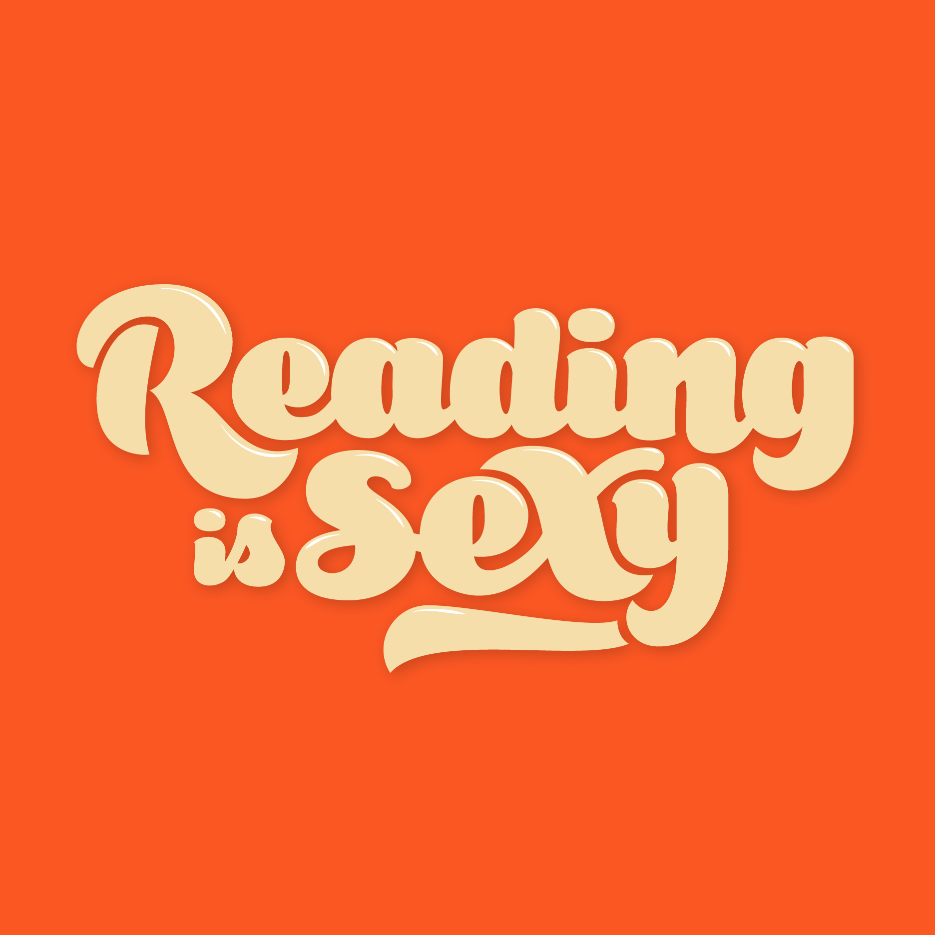 Reading is sexy books graphic design illustration letter design lettering reading stickers type design