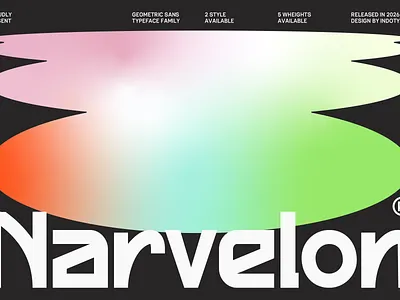 Narvelon - Geometric Sans Typeface Family branding family font modern typeface typography