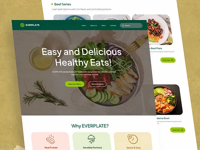 everplate - Healthy Food Website food healthy healthyfood landingpage uidesign uxdesign webdesign