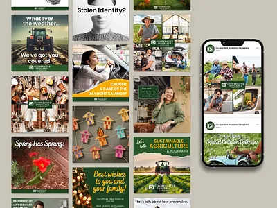 Social Media Design adobe express canva content creation content strategy graphic design illustrator insurance social media