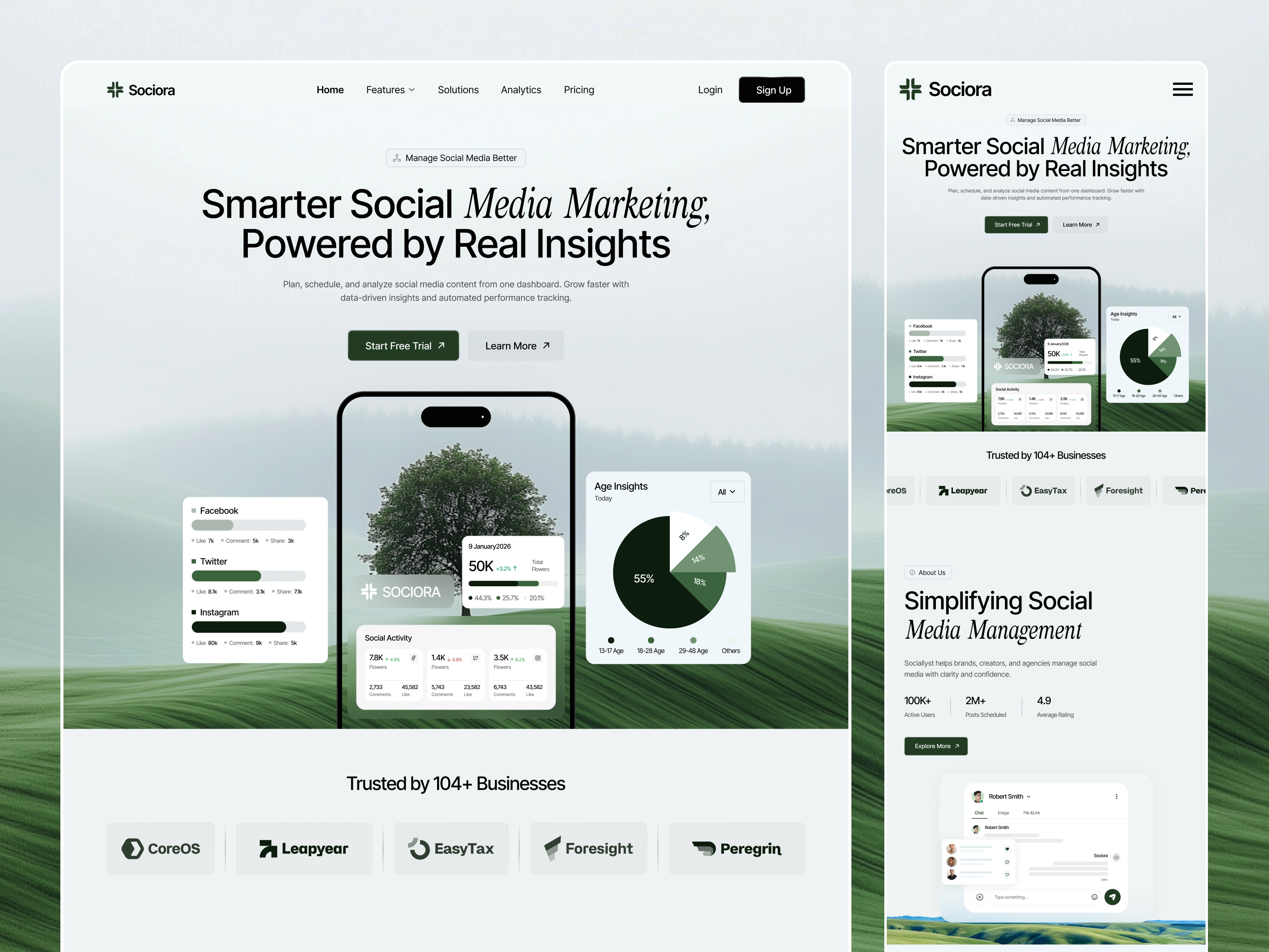 Example of Saa S Landing Page Design