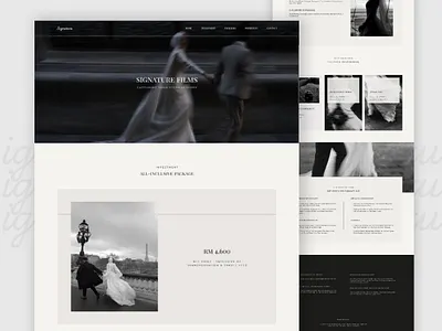 Signature - Wedding Planner Landing Page design home page homepage landing landing page landingpage ui uidesign uiux user experience user interface userinterface ux web web page web site webdesign website wedding wedding invitation
