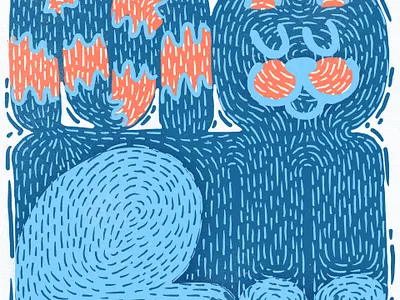 Square Cat animals cat illustration