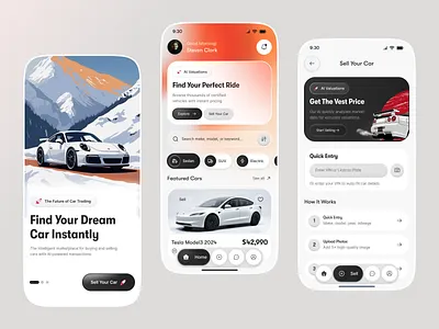 Car Buying Selling App app design automotive car app car buying car buying selling app car marketplace app car selling clean design ecommerce app electric car ios app mobile mobile app mobile app design mobile app ui online store product design smart car app ui
